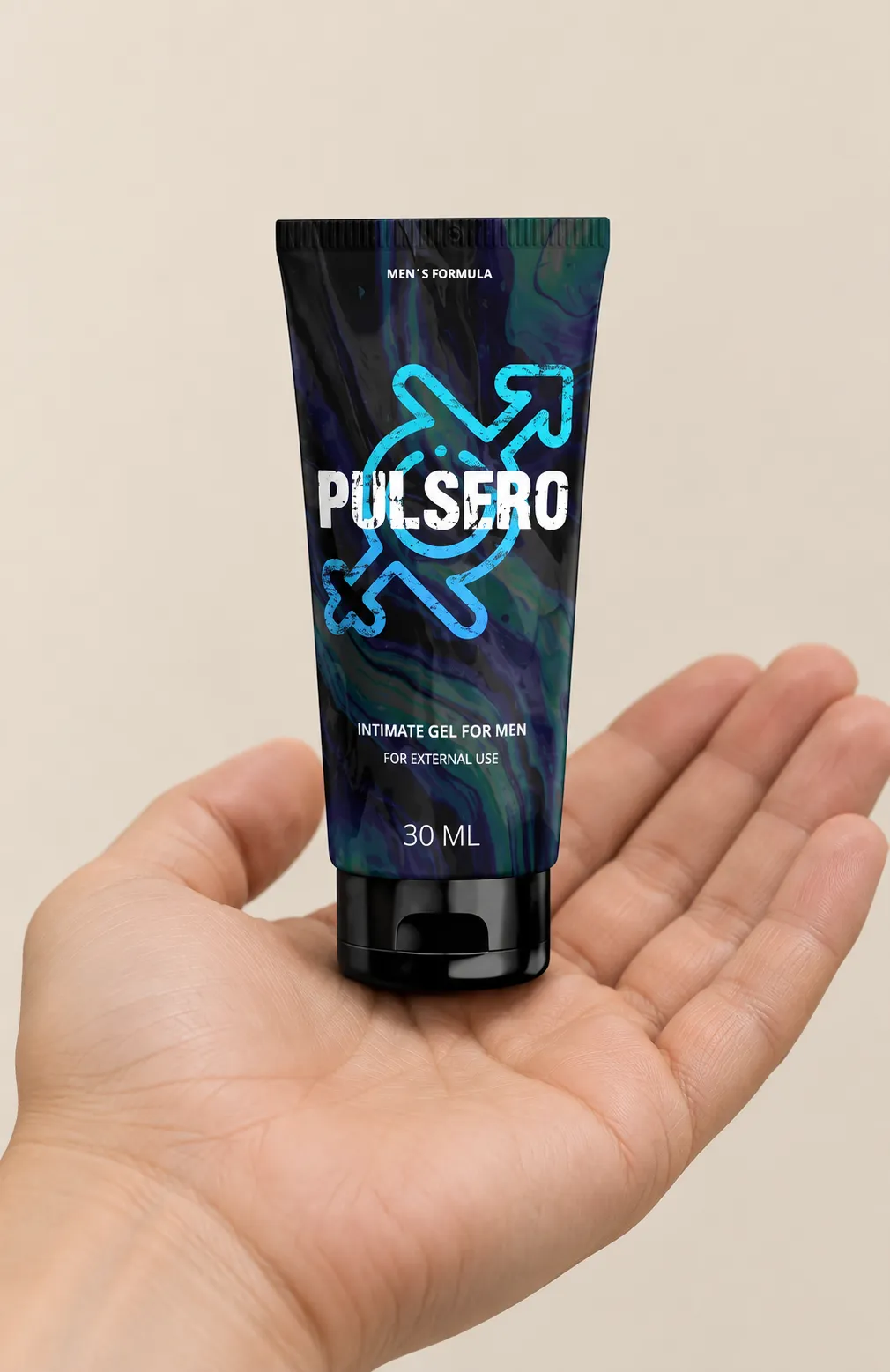 Pulsero gel — opakowanie w dłoni