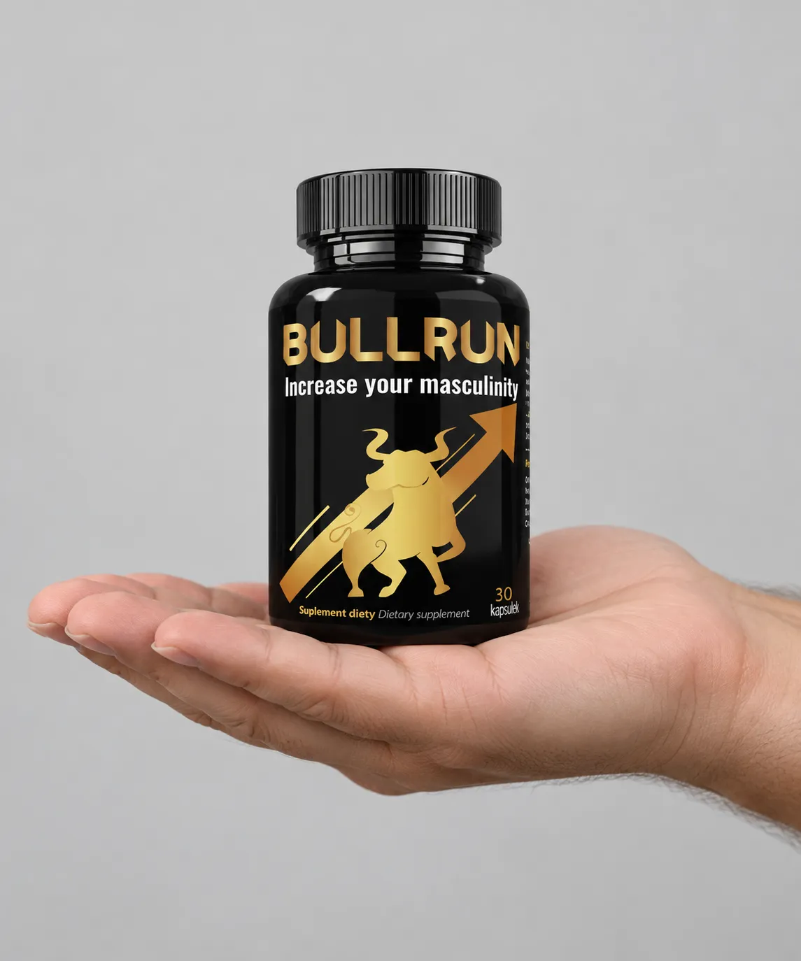 Bullrun Ero — opakowanie w dłoni