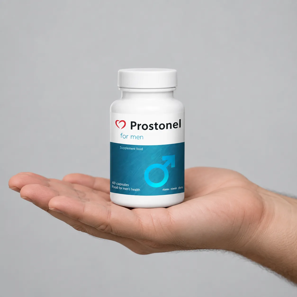 Prostonel — opakowanie w dłoni