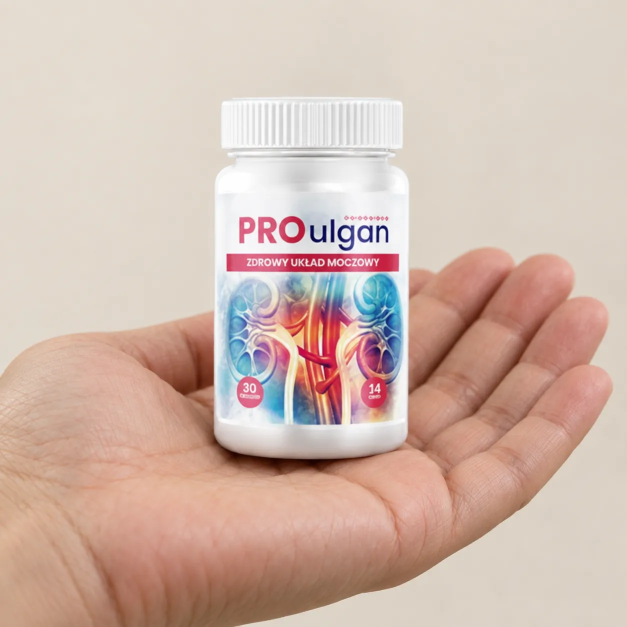 Proulgan 3.98 — opakowanie w dłoni